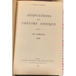 Adaptations du théâtre antique. Tomes I - II et III. Page de titre I