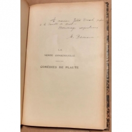 La vente consensuelle dans les comédies de Plaute. Dédicace