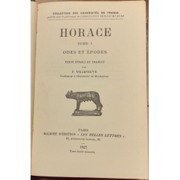 Tome I : Odes et Epodes. Page de titre