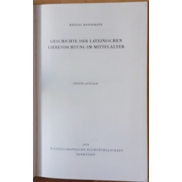 Geschichte der lateinischen Liebesdichtung im Mittelalter. Page de titre