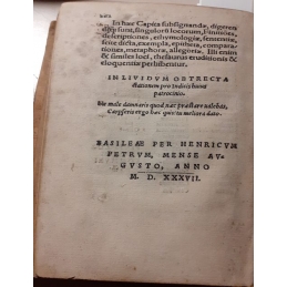 Basilii magni de instituenda studiorum ratione, gr. lat., cum annotât. Justini Gobleri. Achevé d'imprimer