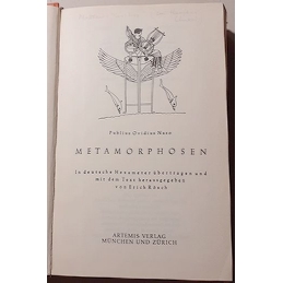 Publius Ovidius Naso Metamorphosen. Page de titre