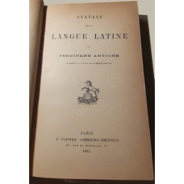Syntaxe de la langue latine. Page de titre