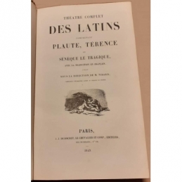 Théâtre complet des Latins comprenant Plaute. Térence et Sénèque le tragique. Page de titre