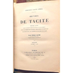Cornelii Tacitii Opera. Œuvres de Tacite : tomes 1 & 2. Page de titre tome I