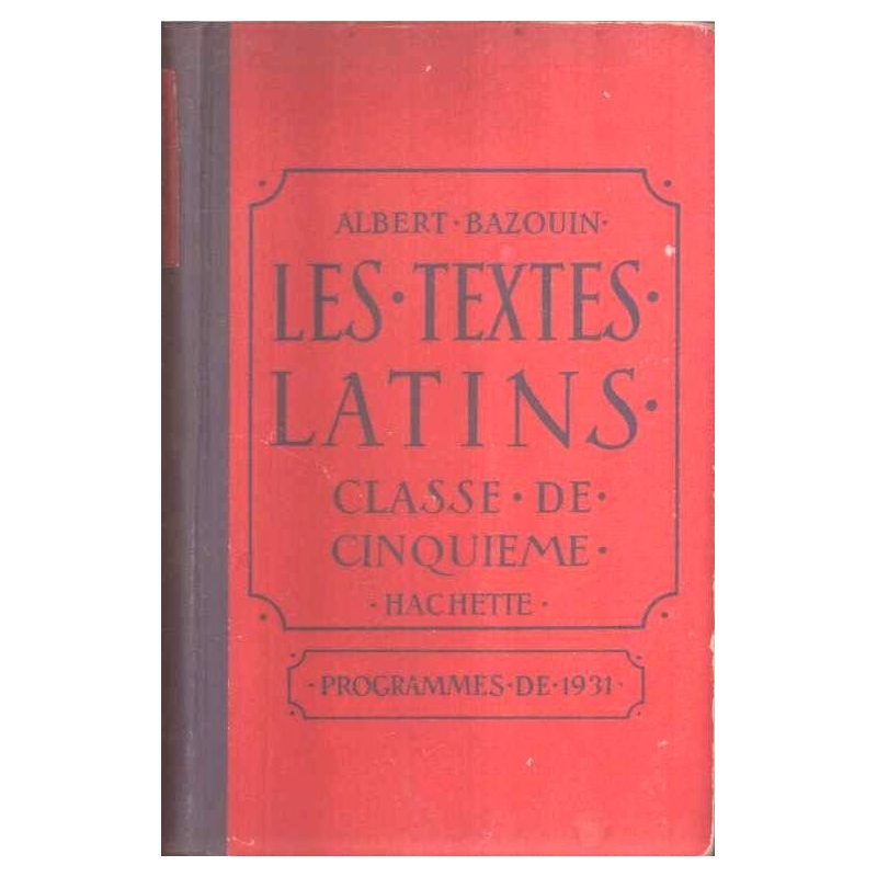 Les textes latins. Classe de 5e