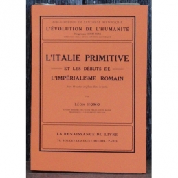 L'Italie primitive et les débuts de l'impérialisme romain. Couverture