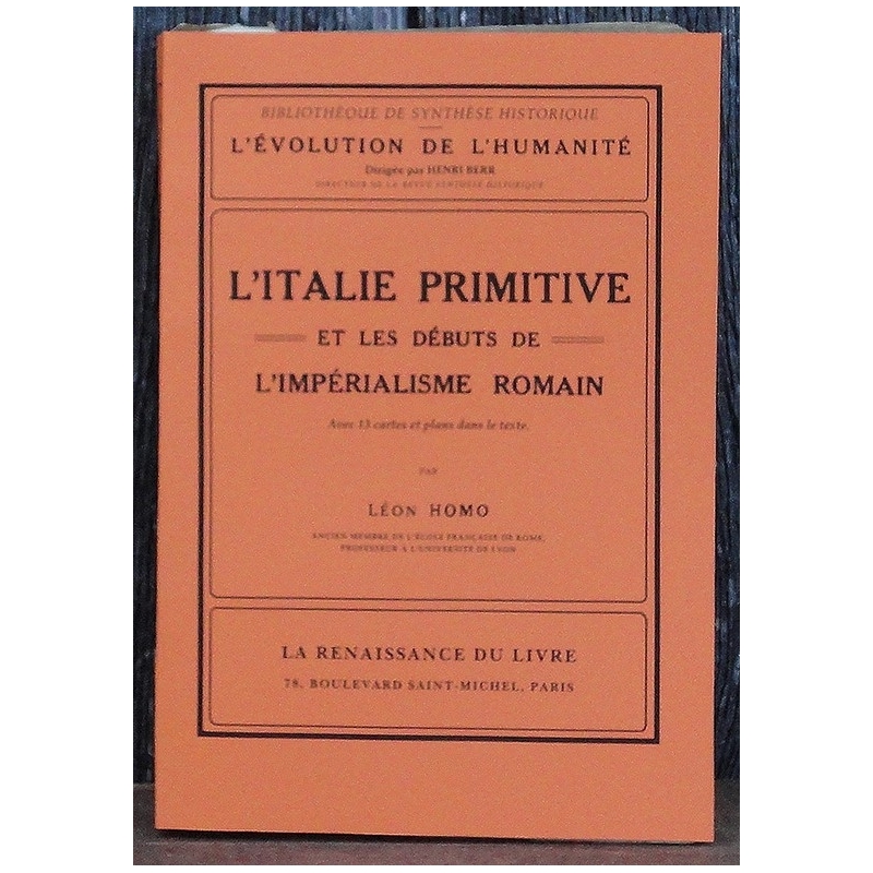 L'Italie primitive et les débuts de l'impérialisme romain. Couverture