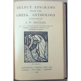 Select epigrams from the Greek anthology. Page de titre
