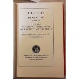 Cicero IV. De Oratore (Book III). De Fato. Paradoxa stoicorum. De Partitione oratoria. Page de titre