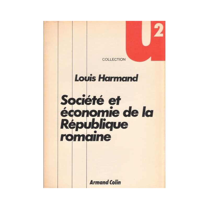 Société et économie de la République romaine. Couverture