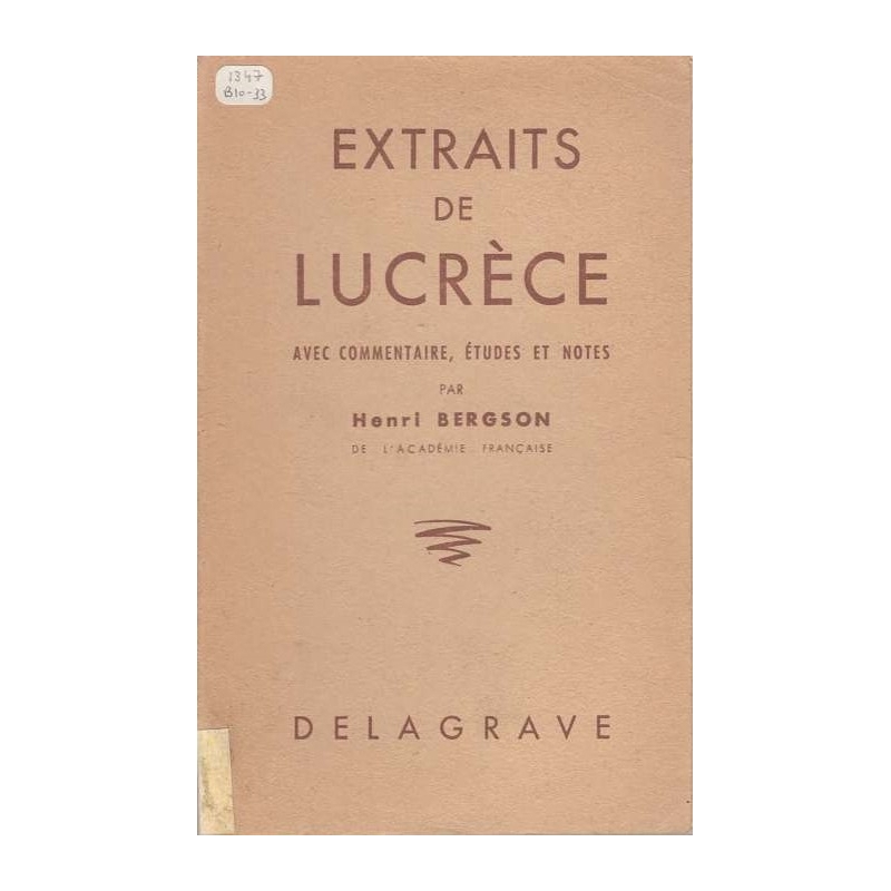 Extraits de Lucrèce