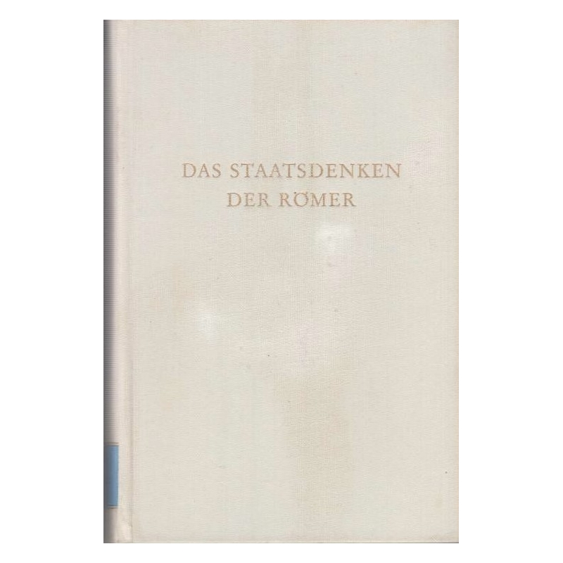 Das Staatsdenken der Römer. Couverture