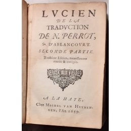 Lucien de la traduction de N. Perrot, Sr d'Ablancourt. Page de titre