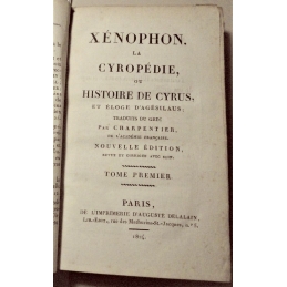 Cyropédie ou Histoire de Cyrus et Éloge d'Agésilaus - tome I. Page de titre.