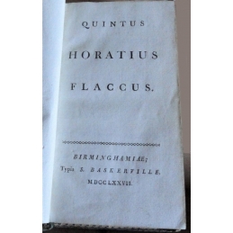 Quinti Horatii Flacci Carminum libri quatuor. Page de titre