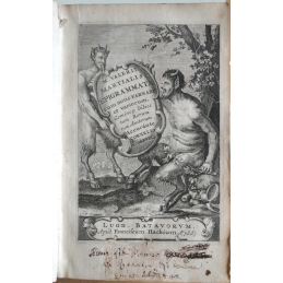 M. Valerii Martialis Epigrammata cum notis Farnabii et variorum, 
Page de titre