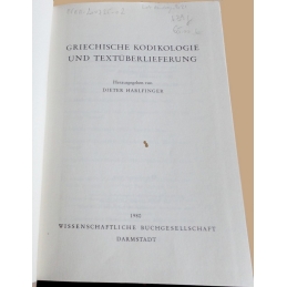 Griechische Kodikologie und Textüberlieferung. Page de titre