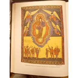 L'ascension. Miniature de l'Apocalypse de Saint Sever (XXe siècle. Bibliothèque Nationale.