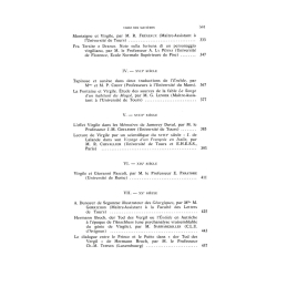Présence de Virgile. Table des matières page 581