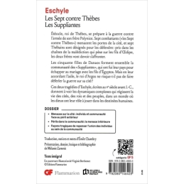 Les Sept contre Thèbes. Les Suppliantes. 4e de couverture