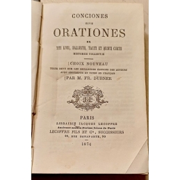 Conciones sive Orationes ex Titi Livii Sallustii Taciti et Quinti Curtii. Historiis collectae. Page de titre
