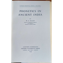 Phonetics in Ancient India. Page de titre