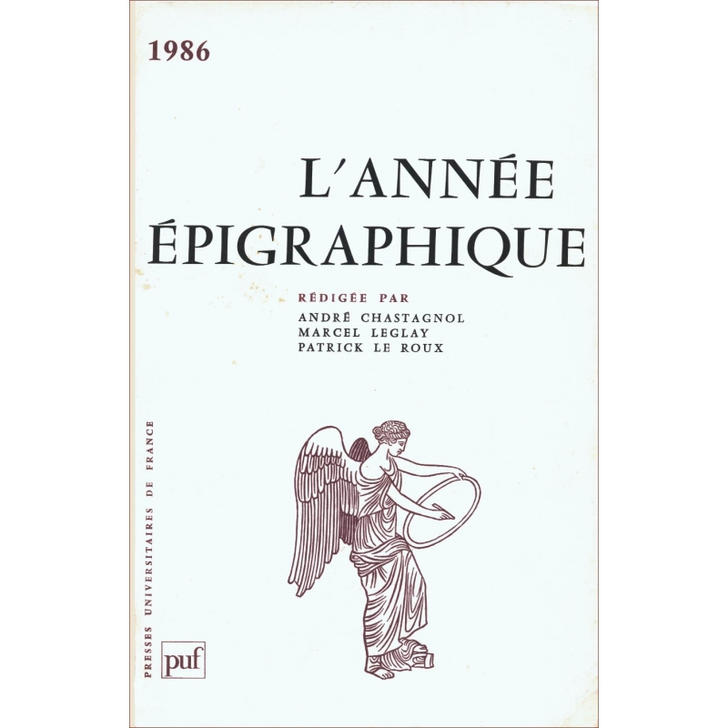 L'année épigraphique - 1986