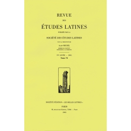 Revue des études latines - 79e année - 2001 - tome 79