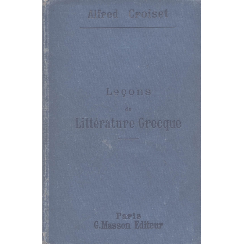 Leçons de littérature grecque