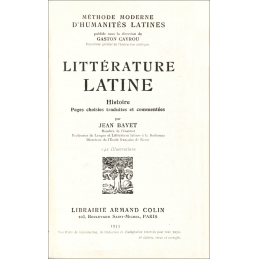 Littérature latine. Histoire. Pages choisies traduites et commentées. Page de titre