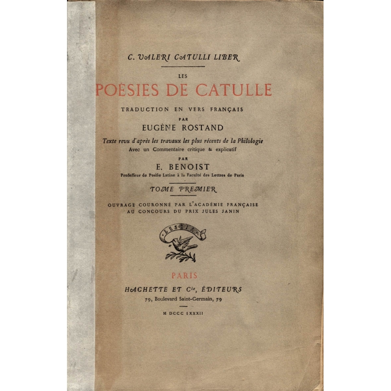 C. Valeri Catulli liber. Les poésies de Catulle