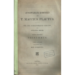 Ausgewählte Komodien des T. Maccius Plautus. Erstes bändchen   Trinummus.