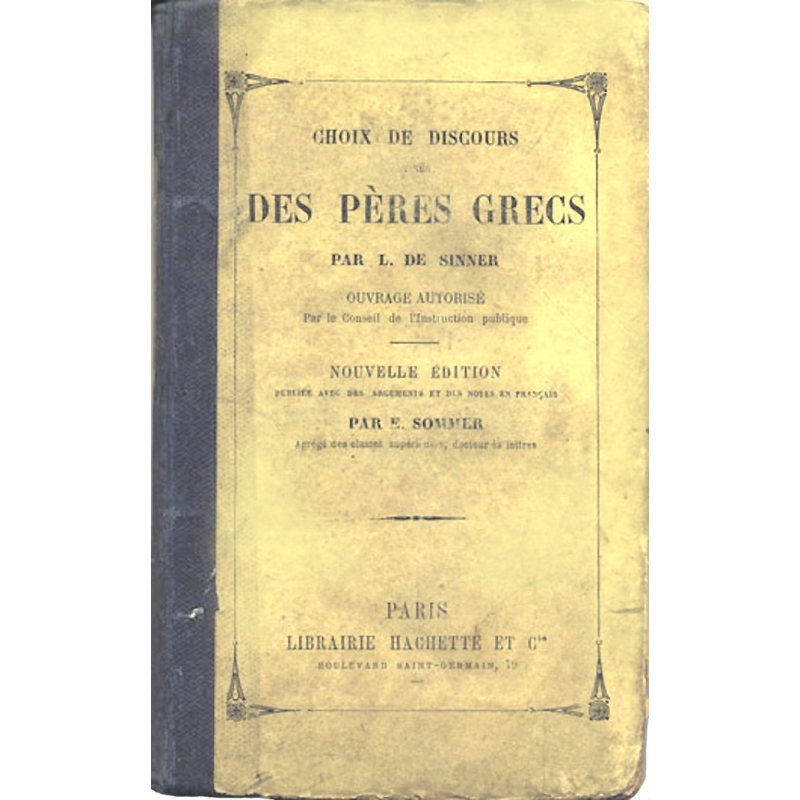 Choix de discours des Pères grecs