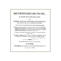 Dictionnaire de poche, latin et français