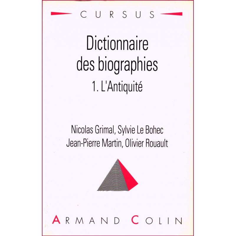 Dictionnaire des biographies : 1. L'Antiquité