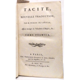 Tacite, nouvelle traduction de M. Dureau de Lamalle, tomes I-III