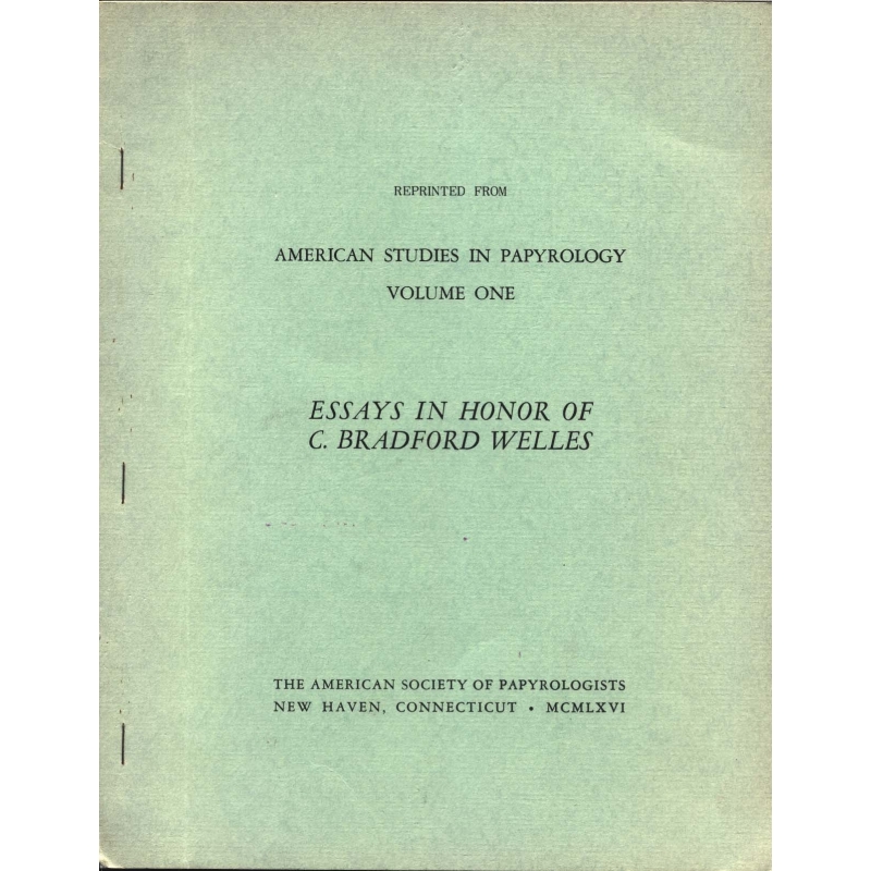 Bibliography of the Works of C. Bradford Welles