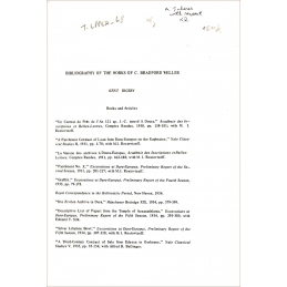 Bibliography of the Works of C. Bradford Welles