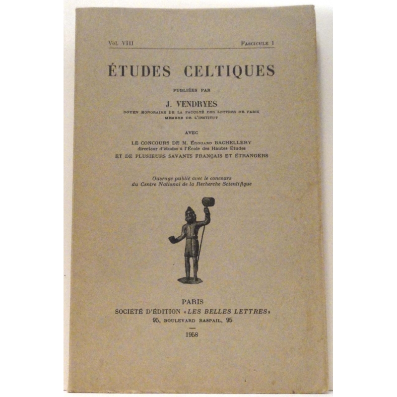 Etudes celtiques n°13. Vol. VII, Fascicule 1