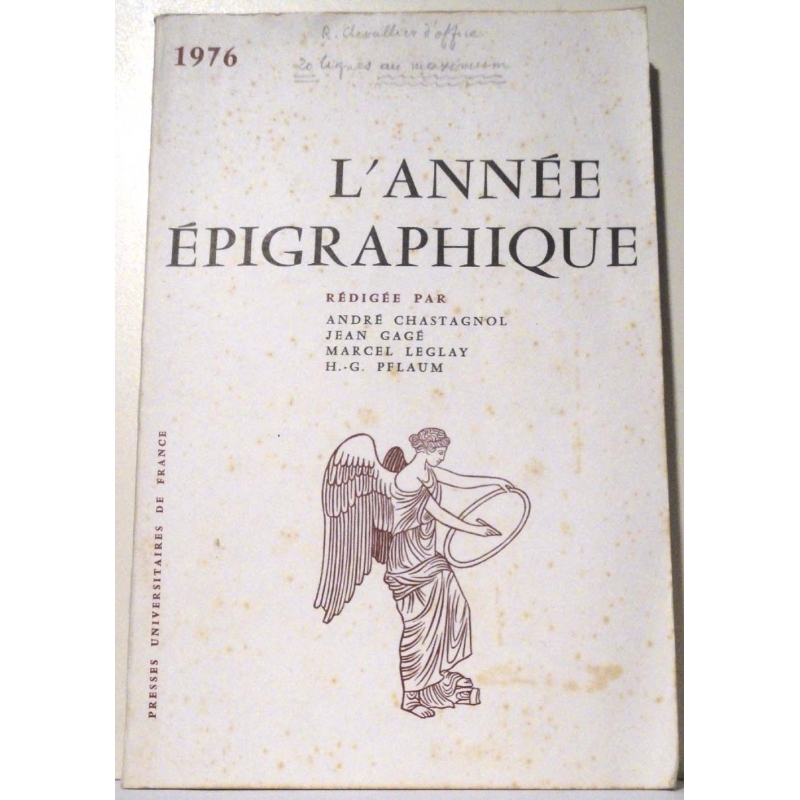 L'année épigraphique - 1976