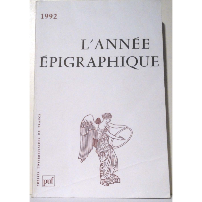 L'année épigraphique - 1992