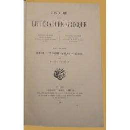 Histoire de la littérature grecque (5 volumes)