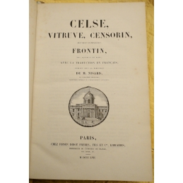 Celse, Vitruve, Censorin (œuvres complètes) et Frontin (Des acqueducs de Rome)