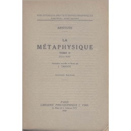 Métaphysique, tome II (Livres H-N)