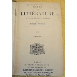 Cours de littérature à l'usage des divers examens