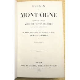 Essais de Montaigne, tomes I et II