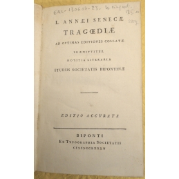 Tragoediae, Ad Lucilium, Epistolae Morales, tome I à IV 
