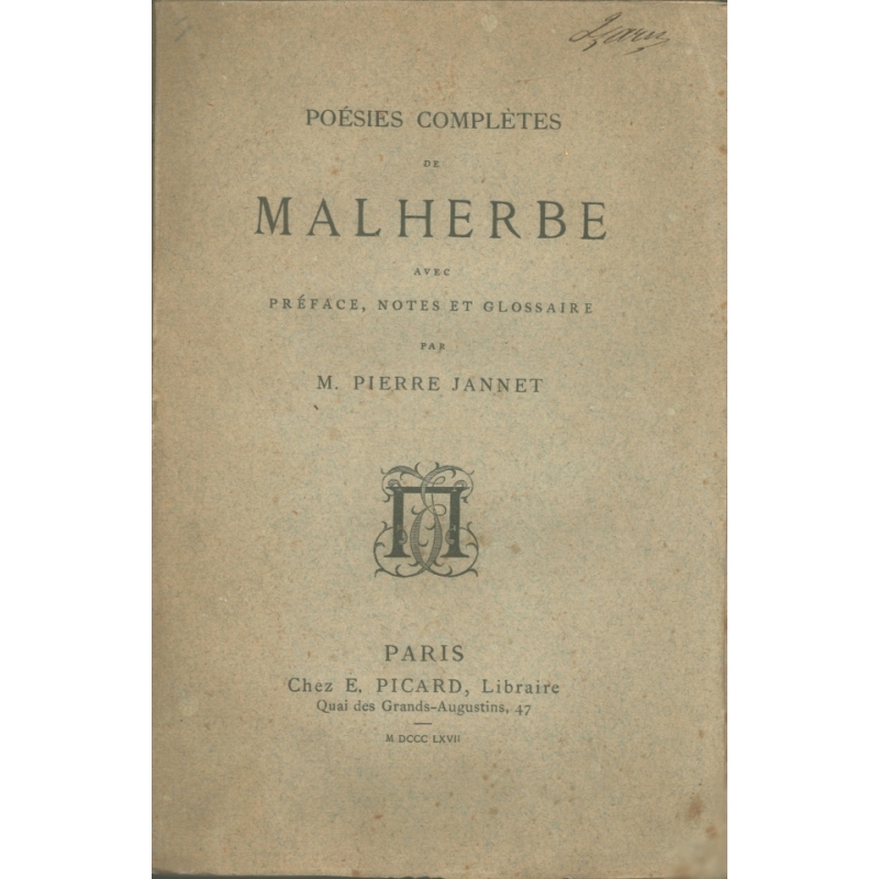 Poésies complètes de Malherbe