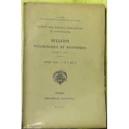 Bulletin philologique et historique (jusqu'à 1715) du Comité des travaux historiques et scientifiques - Année 1913